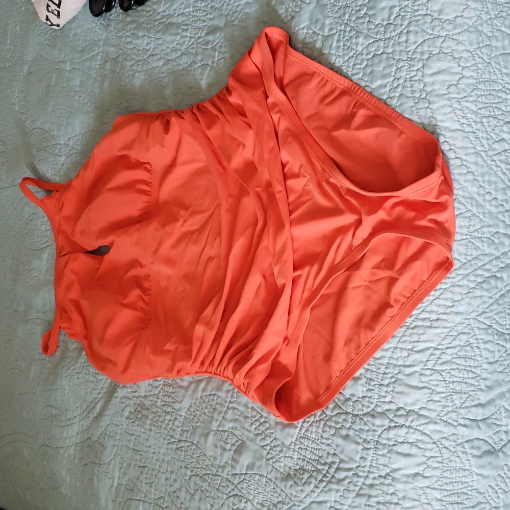 Orange one piece size 14